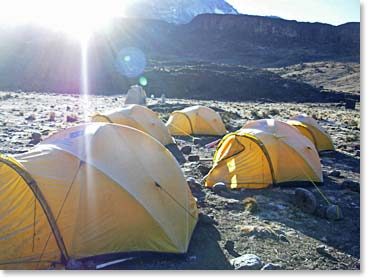 Another cold morning waking up in Moir Camp 13,500ft (4114m)