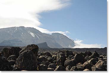 Along the trail today we saw much unsettled weather high on the mountain