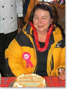 Teresa with her birthday cake