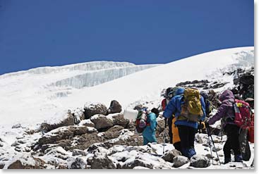 Moving toward the glaciers