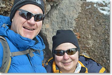 Teresa and Ross looking good at altitude