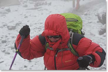 Lynne climbing on