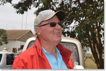 John was still smiling from the safari.