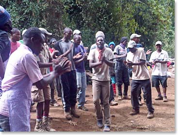 A welcome song to the mountain before the trekking begins.