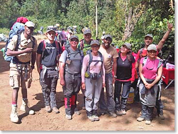 Starting point on the Lemosho Traverse