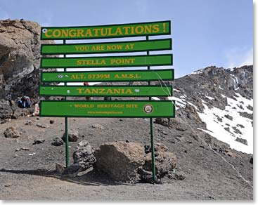 Stella Point at 18,828 feet! Almost to the summit!