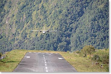 Landing in Lukla