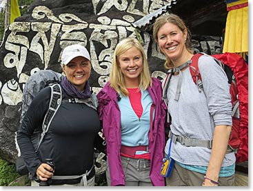 Lauren, Alix and Tina arrived from London only a few days ago. They are in a different world now.