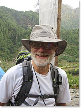 Proud Canadian Fred is making good use of his Tilly’s hat here in Nepal.