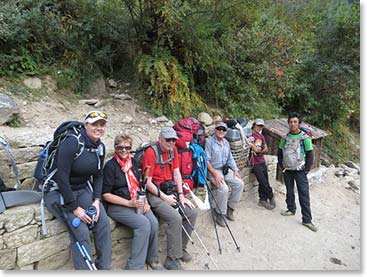 Time for a break along the trail