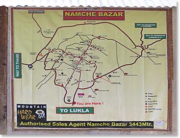 We saw a welcome map to Namche as we entered town.
