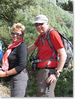 Sharon and Jim on the trail