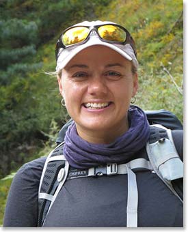 Lauren on the trail