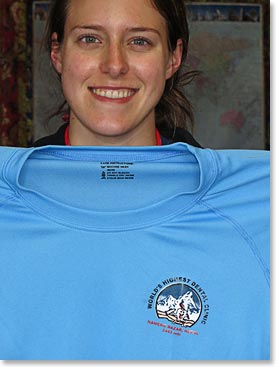 We ran into Nwang Dolka, Namche’s dentist. Medicine Hat girl Liz was pleased to learn that Nwang had done part of her training in Calgary. Liz bought a “World’s Highest Dental Clinic´ tee shirt.