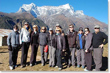 Group photo with Kwangde Peak behind