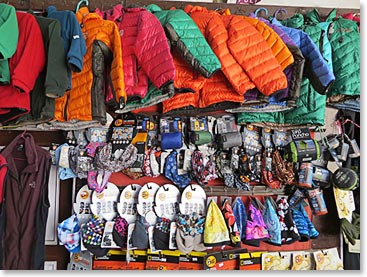 Numerous shops in the middle of Namche sell anything a trekker could need.