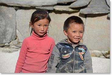 Kids by the School