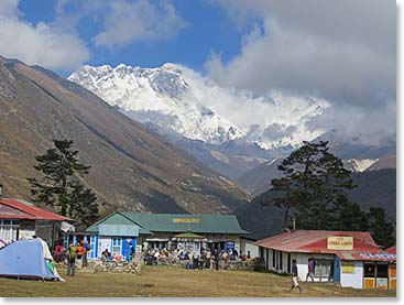 Tengboche is a spectacular location, famous for its views of Everest.