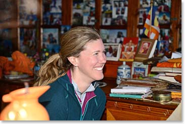 Tina with Lama Geshe
