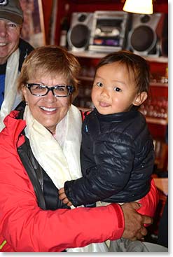 Sharon with 1 1/2 year old, Paljur, the newest member of the Panorama family