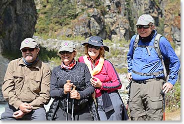 Friends along the trail: Gerry and Wendy, Jim and Sharon have had great times along the trail these past two weeks - today's weather was beautiful, as we have come to expect on this trip.