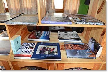 The lodge where we spent our final night had a great library of Everest books.