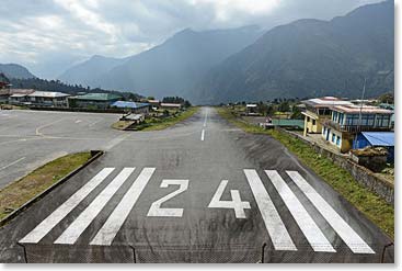 In Lukla, everything centers on the airstrip.