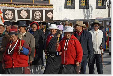 Tibetans at the Jokhang Square