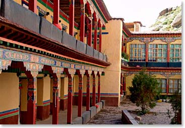 Sera Monastery - named after a wild rose in the Tibetan language, the hill behind was covered with wild roses in bloom when the monastery was built.