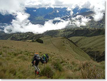 Our climb up crosses through some beautiful valleys