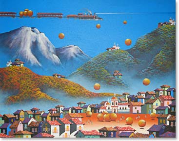 A local artist’s rendition of Cotocatchi, the nearest town to Cusin