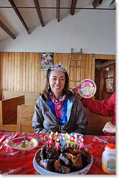 The Birthday Princess with her cake