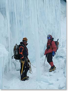 An icy world at high altitude