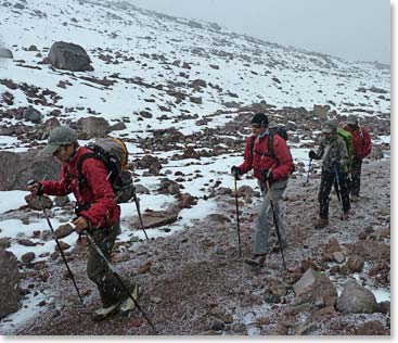 The weather on our hike today confirmed that  this would not be good weather to climb higher.