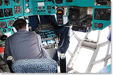 Inside the Ilyushin plane