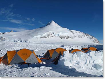 The rangers have found the cache and by the time our team makes it to High Camp, they will have the tents, etc. set up.