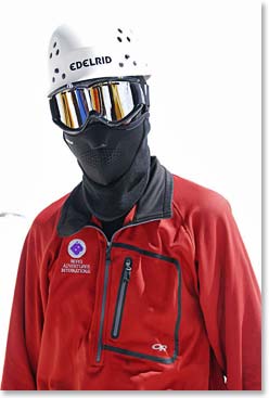 Vaughan in Aconcagua all covered up for cold weather, or at least what he thought was cold prior to Antarctica. His perspective may have changed!