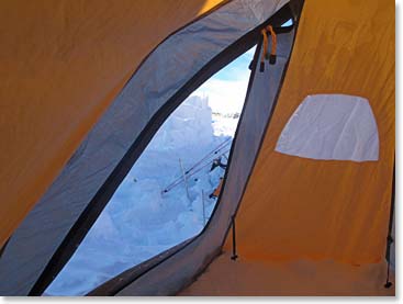 A window view from the team’s home in Antarctica for the next few days.