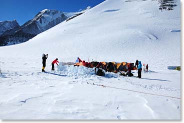 Back to the safety of Low Camp