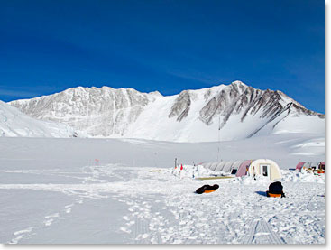 A view of Vinson Base Camp