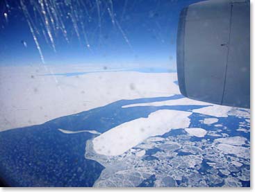 Vaughan’s view out his window on the Ilyushin flight South to Antarctica.