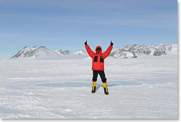 Vaughan has arrived in Antarctica.