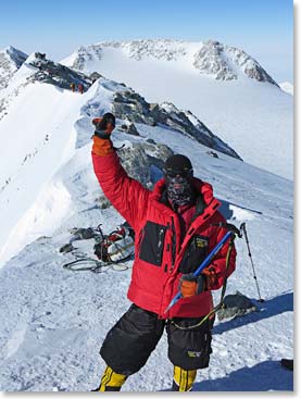 Vaughan near the summit of Mt. Vinson