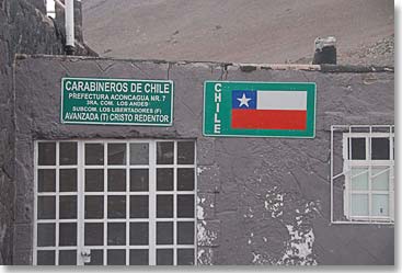 Arriving at the Chilean/Argentinian border