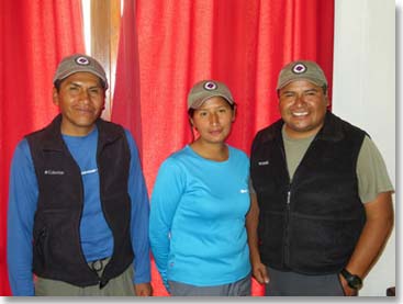 BAI guide Aconcagua guide team: Sergio, Maria and Osvaldo