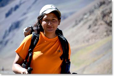 Maria helps to make our stay on the mountain more enjoyable.