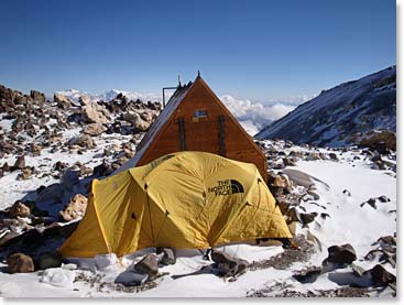 Berlin Camp – our high camp and next camp at  19,700 feet (6004 meters)