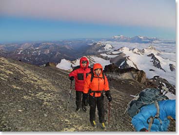 Neil and Dan looked great as they slowly reached the crest of the Andes.