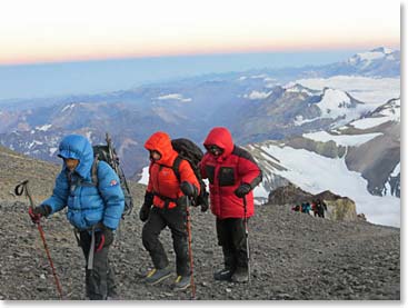 Sergio, Neil and Dan climb higher.