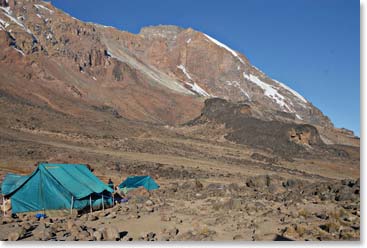 Some of the incredible mountain views at Karanga Camp